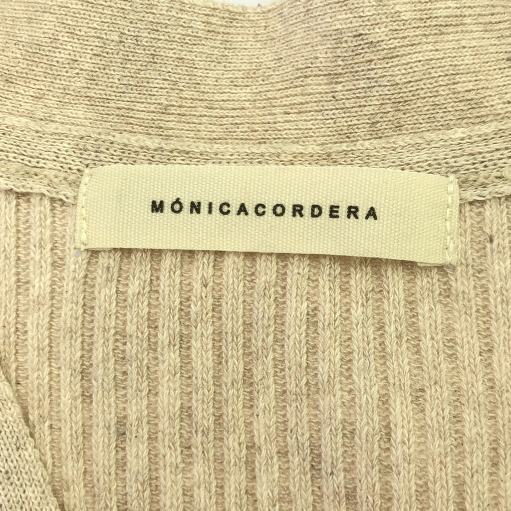 【美品】  MONICACORDERA / モニカコルデラ | オーガニック コットン くるみボタン オーバー ニット | ベージュ | レディース