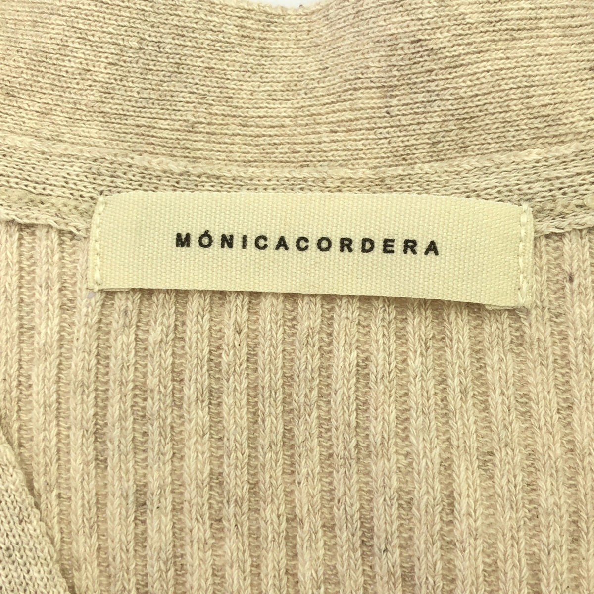 【美品】  MONICACORDERA / モニカコルデラ | オーガニック コットン くるみボタン オーバー ニット | ベージュ | レディース