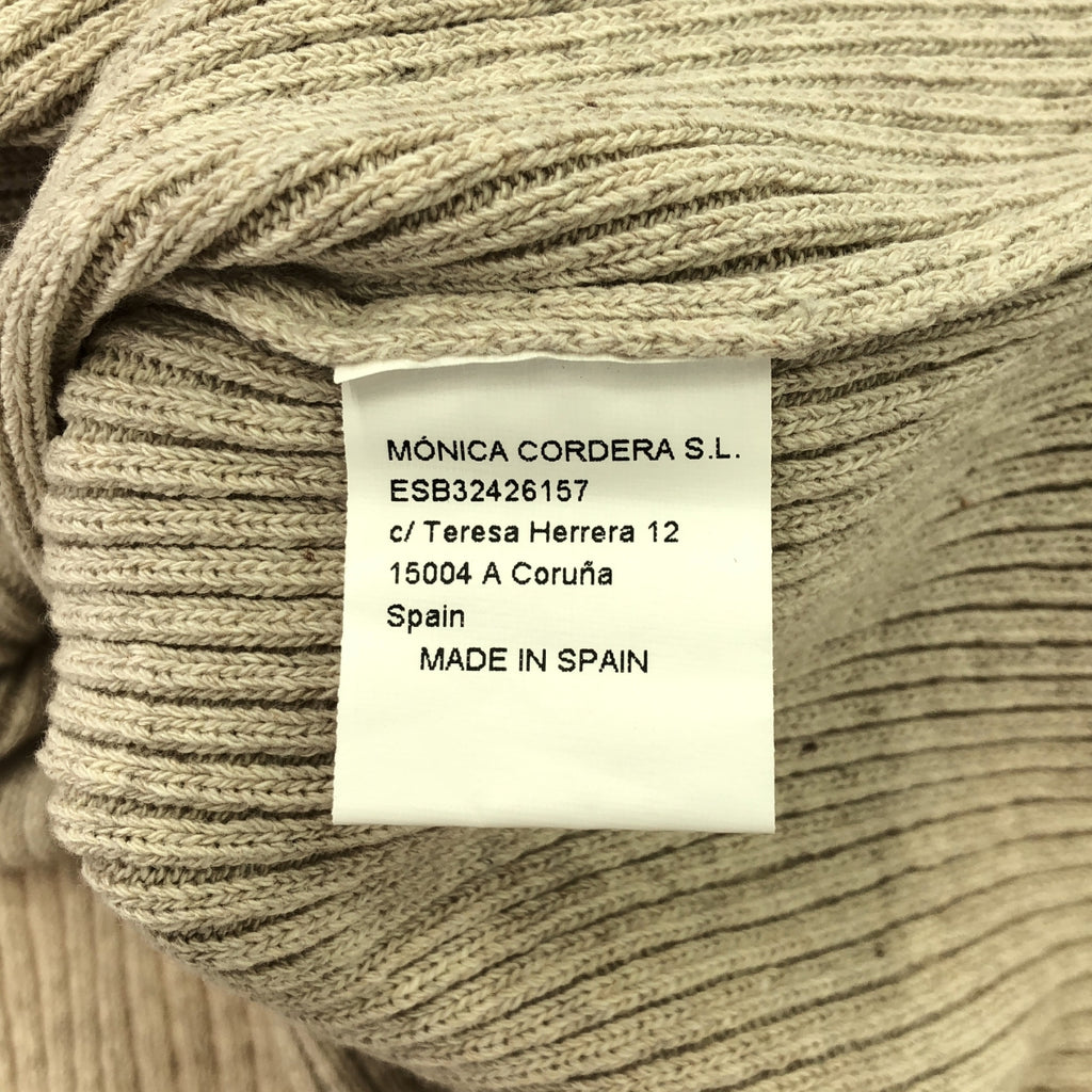 【美品】  MONICACORDERA / モニカコルデラ | オーガニック コットン くるみボタン オーバー ニット | ベージュ | レディース