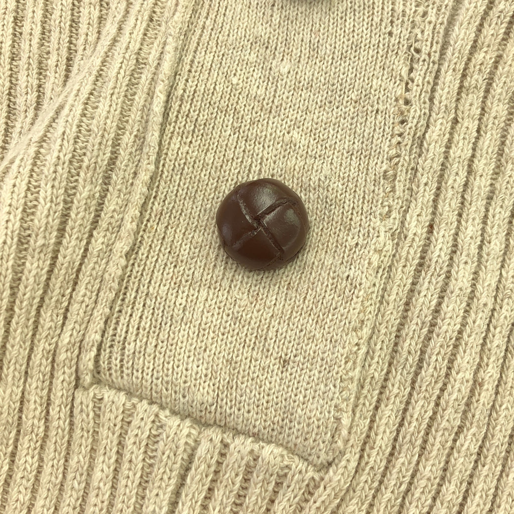 【美品】  MONICACORDERA / モニカコルデラ | オーガニック コットン くるみボタン オーバー ニット | ベージュ | レディース