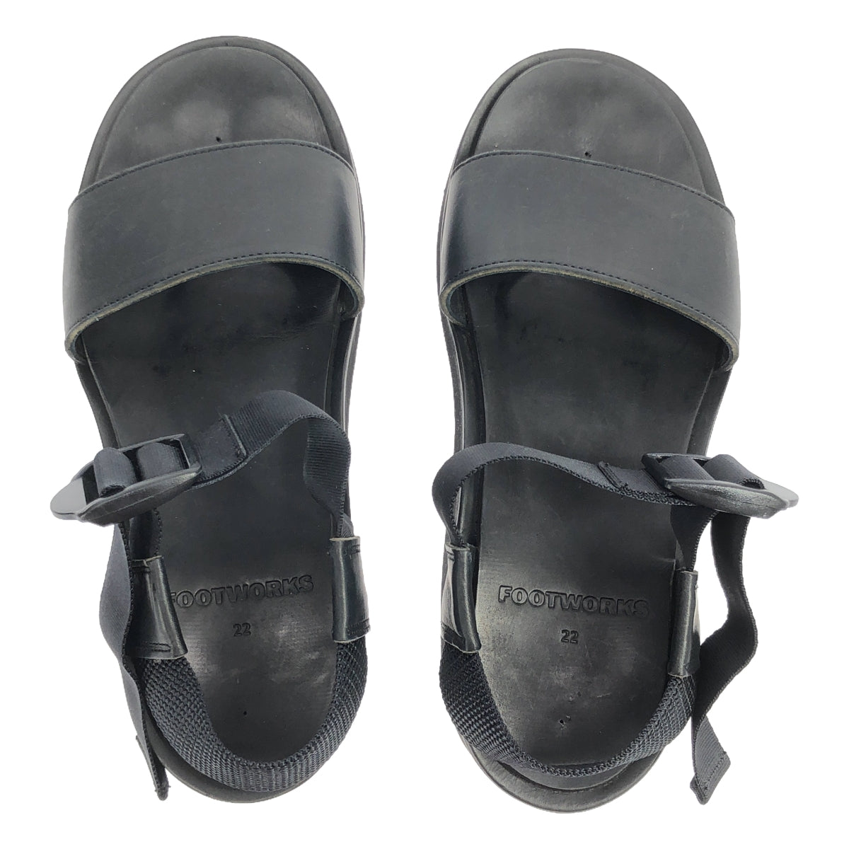 FOOTWORKS | Leather Sandal | Strap Leather Sandal | 22 | Women's