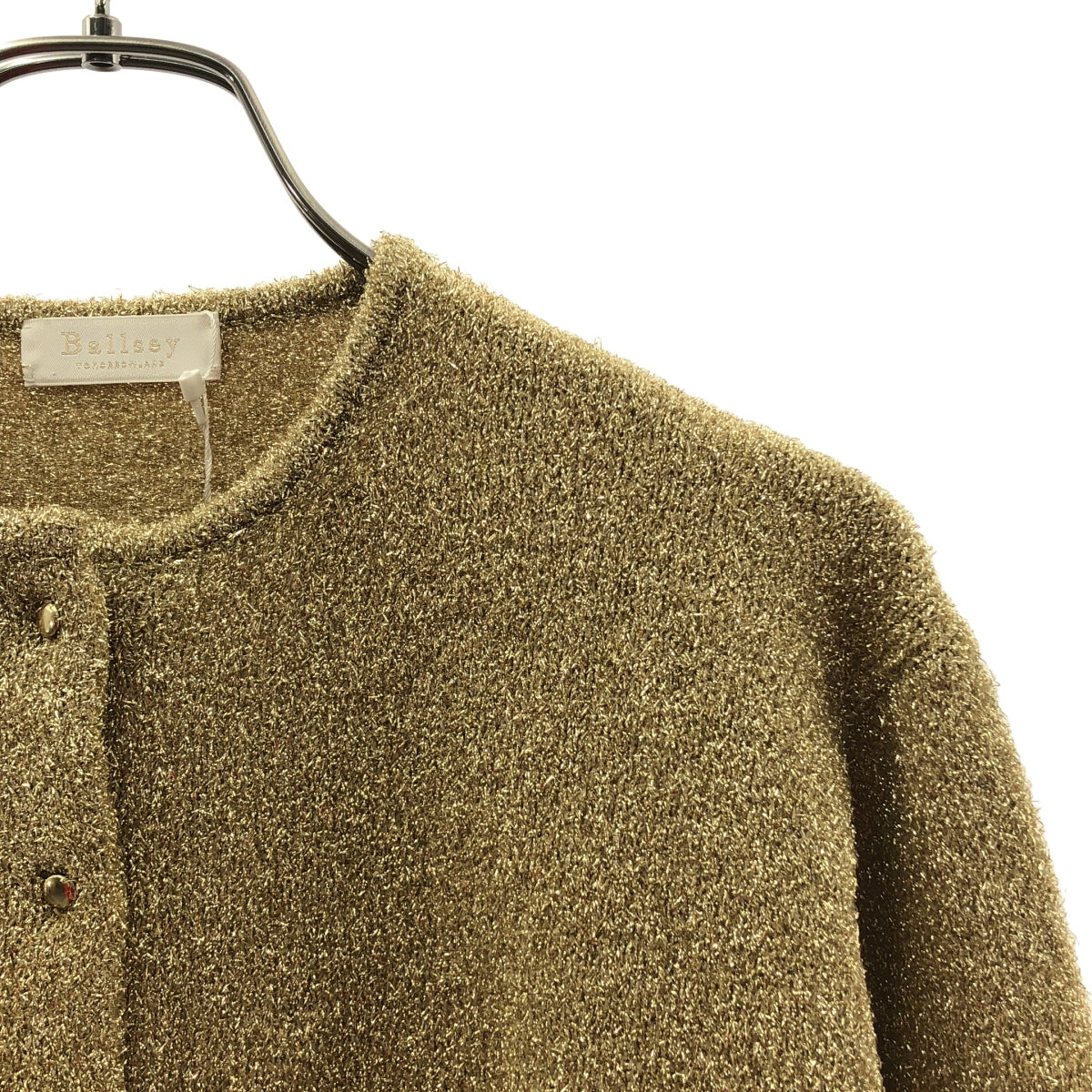 【成色極佳】Tomorrowland BALLSEY | 亮面金屬圓領開襟衫 | S碼 | 金色 | 女款