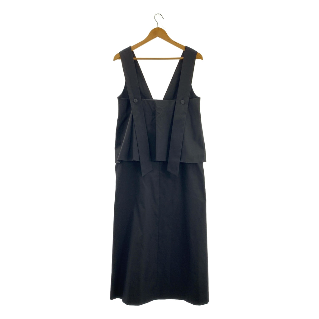 LE PHIL / ルフィル | ストレッチツイル ジャンパースカート Vネック ドレス ワンピース | 0 | レディース