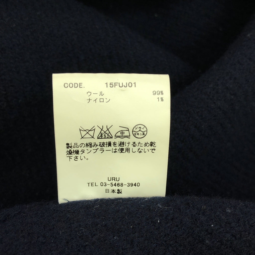 URU / ウル | ウール オーバーコート | F | ネイビー | メンズ