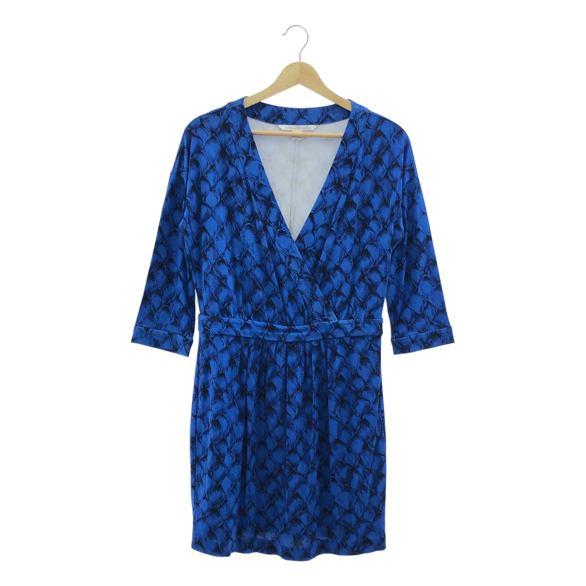 DIANE VON FURSTENBERG / ダイアンフォンファステンバーグ | NOLLIE / スネーク柄 シルク ラップワンピース | 10 | ブルー | レディース