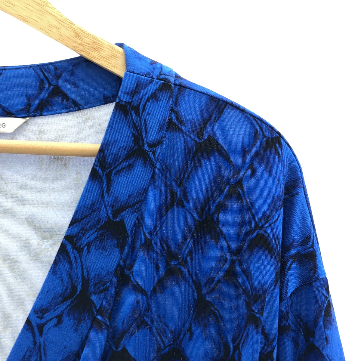 DIANE VON FURSTENBERG / ダイアンフォンファステンバーグ | NOLLIE / スネーク柄 シルク ラップワンピース | 10 | ブルー | レディース