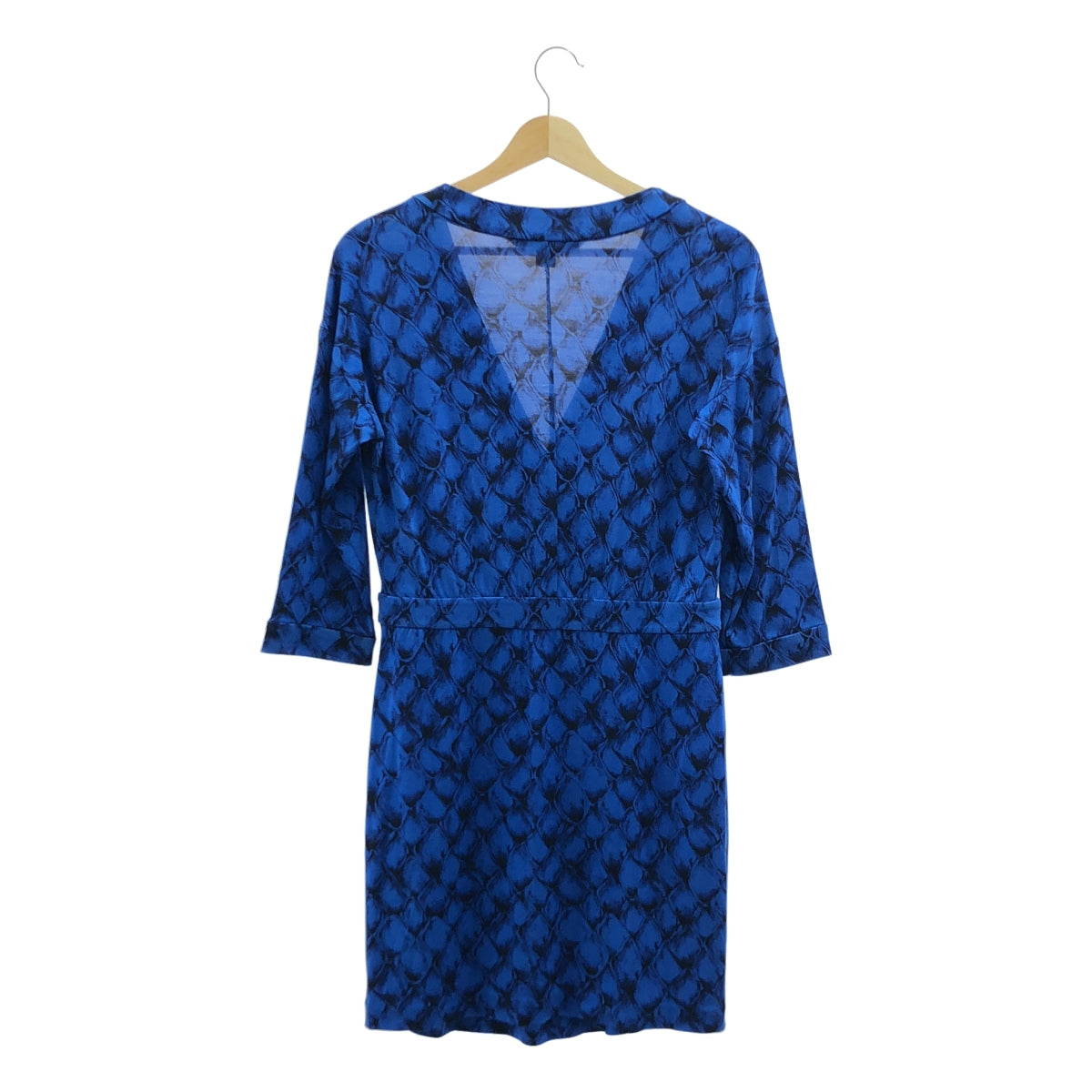 DIANE VON FURSTENBERG / ダイアンフォンファステンバーグ | NOLLIE / スネーク柄 シルク ラップワンピース | 10 | ブルー | レディース