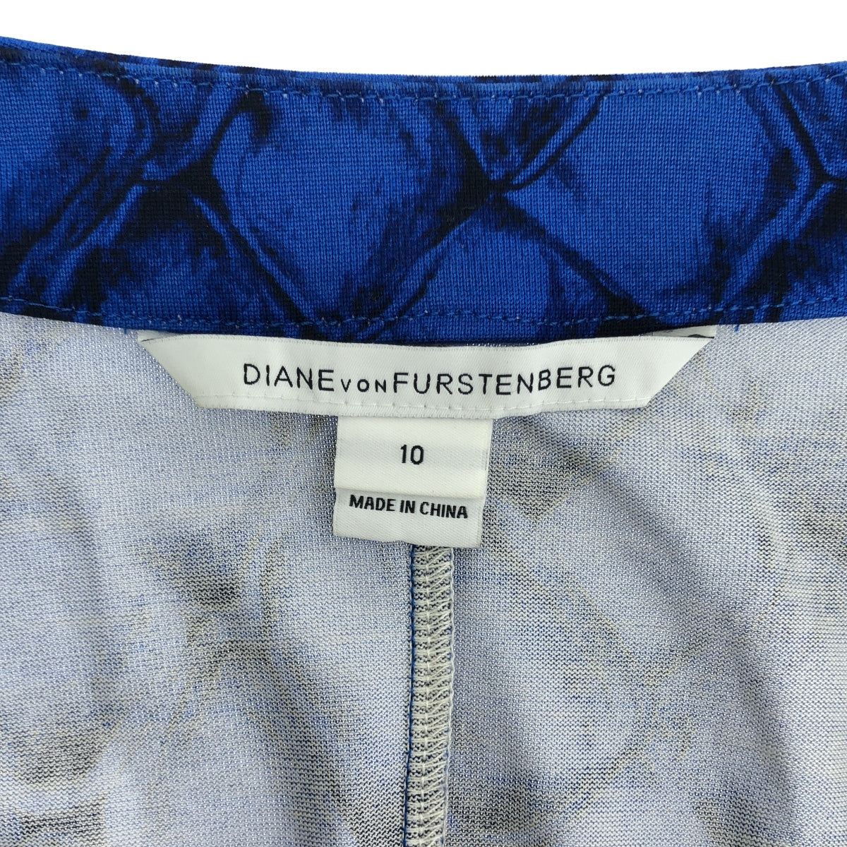 DIANE VON FURSTENBERG / ダイアンフォンファステンバーグ | NOLLIE / スネーク柄 シルク ラップワンピース | 10 | ブルー | レディース