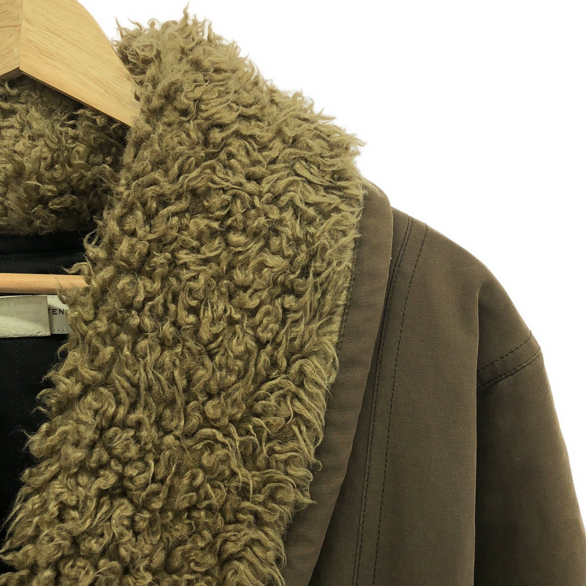 DRIES VAN NOTEN | Leather belted fleece coat | S | Women's