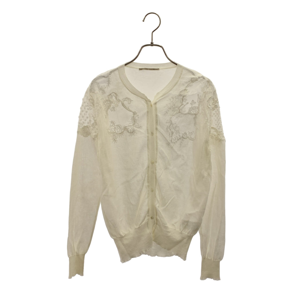 埃爾曼諾·塞維諾 |棉質蕾絲圓領開襟衫| SHOPBOP尺寸 44 |