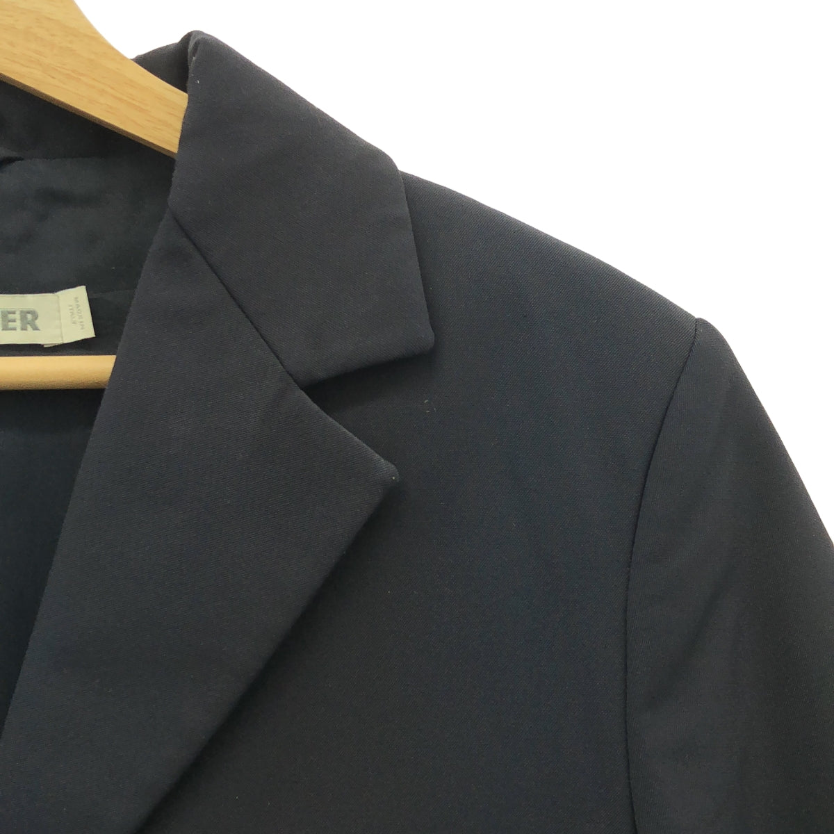 JIL SANDER / 질썬더 | 레이온혼 체스터 코트 | 36 | 네이비 | 여성