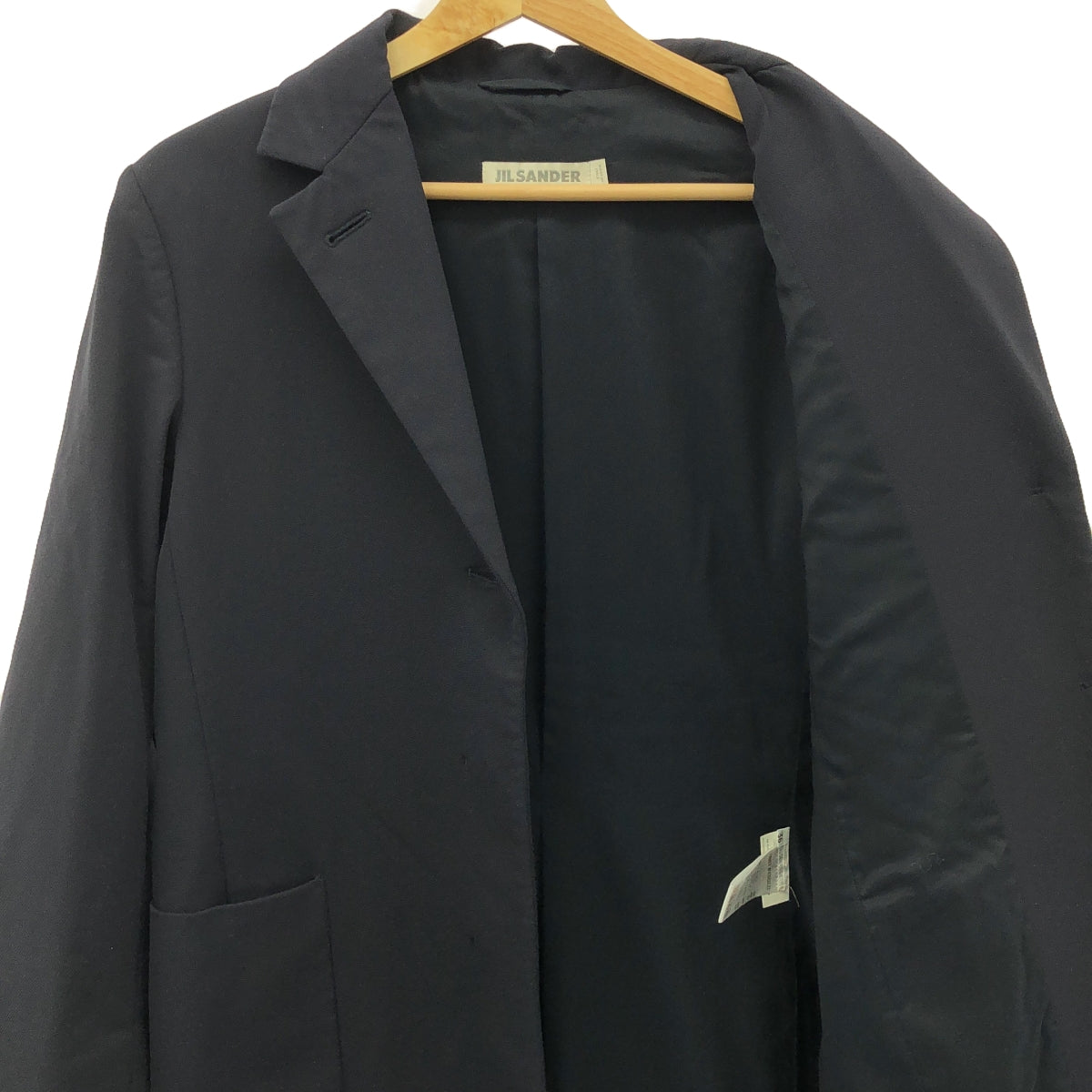 JIL SANDER / 질썬더 | 레이온혼 체스터 코트 | 36 | 네이비 | 여성