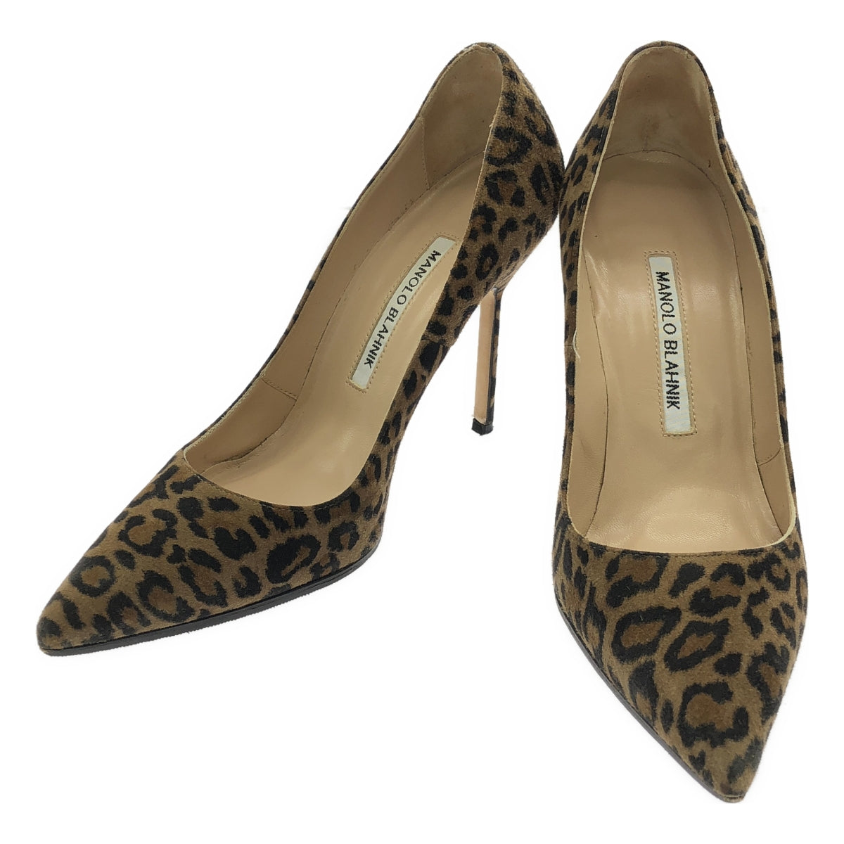 Manolo Blahnik / Manolo Blahnik |動物絨面革高跟鞋 | 36 |布朗 |女性的