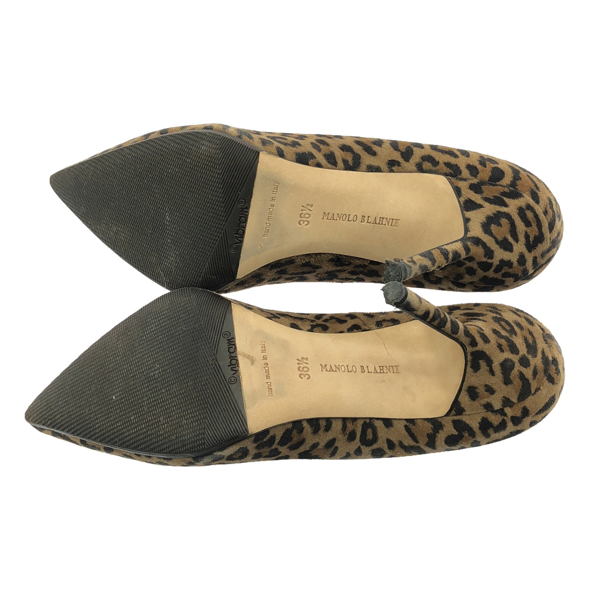 Manolo Blahnik / Manolo Blahnik |動物絨面革高跟鞋 | 36 |布朗 |女性的