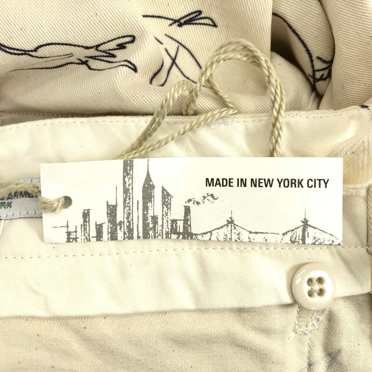 Engineered Garments | 動物紋印花 6.5 盎司平紋斜紋工裝褲 / 全印花抽繩貝克闊腿褲 | S 碼 | 男款