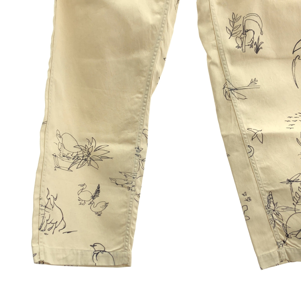 Engineered Garments / エンジニアドガーメンツ | ANIMAL PRINT 6.5oz FLAT TWILL FATIGUE PANTS / 総柄 ドローストリング ベイカー ワイド パンツ | S | メンズ