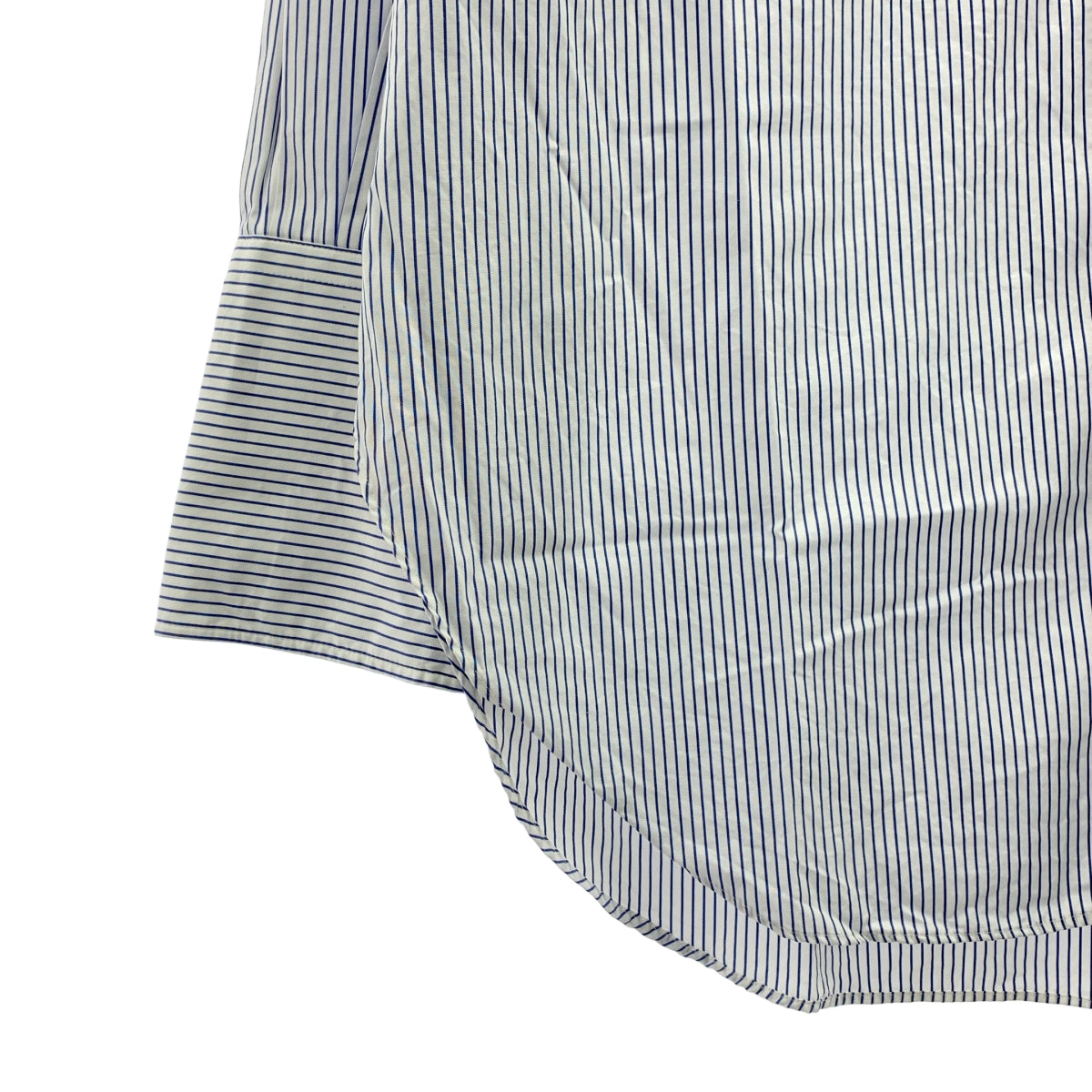 GALERIE VIE / ギャルリーヴィー | 2024SS | ストライプ オーバーシルエット バンドカラー コットンブロード ブザムシャツ ブラウス | F | レディース