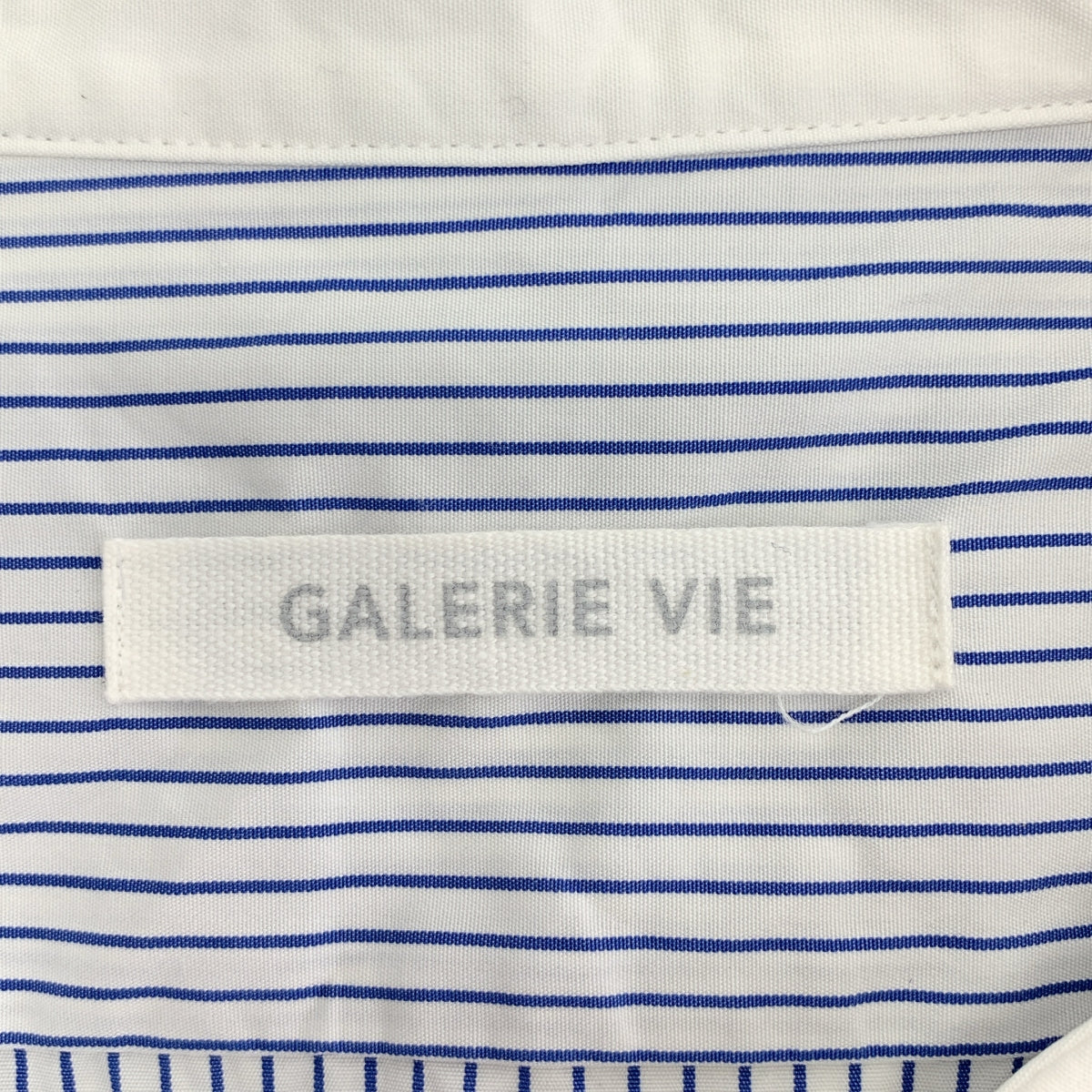 GALERIE VIE / ギャルリーヴィー | 2024SS | ストライプ オーバーシルエット バンドカラー コットンブロード ブザムシャツ ブラウス | F | レディース