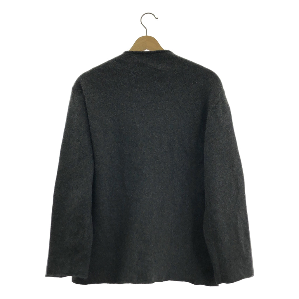 MOTHER HAND ARTISAN / マザーハンドアルチザン | LEUVEN ルーヴァン ウール アンゴラ Vネック ワイドニット | 5 | メンズ