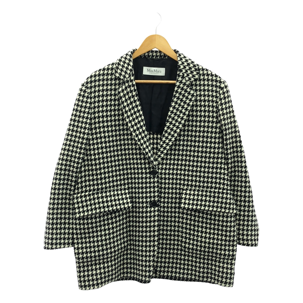 Max Mara / 맥스 마라 | 울 치조 격자 테일러드 재킷 | 38 | 여성