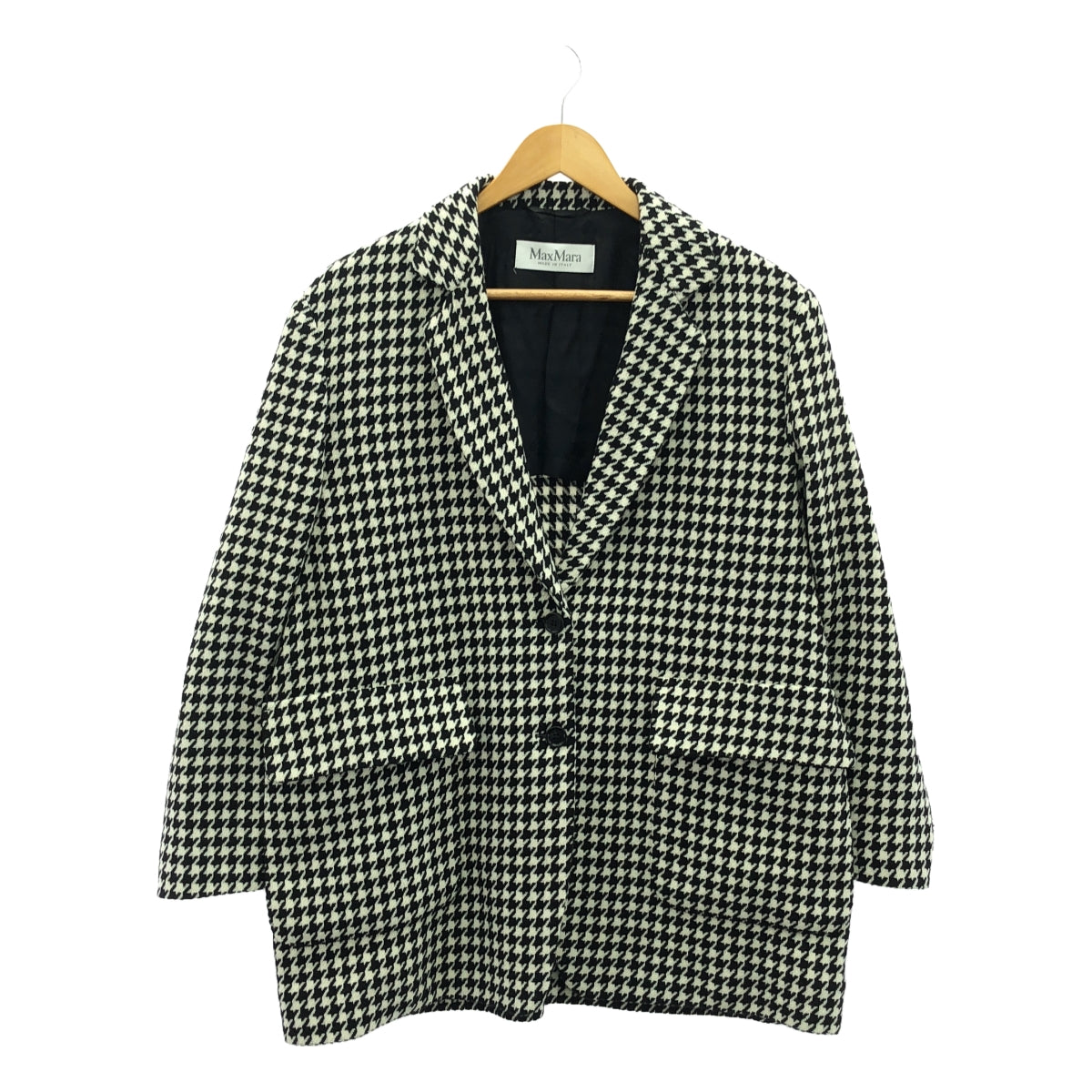 Max Mara / 맥스 마라 | 울 치조 격자 테일러드 재킷 | 38 | 여성