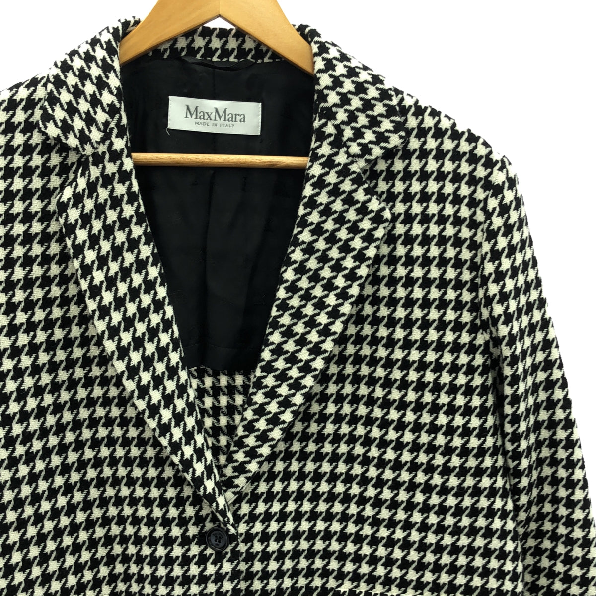 Max Mara / 맥스 마라 | 울 치조 격자 테일러드 재킷 | 38 | 여성