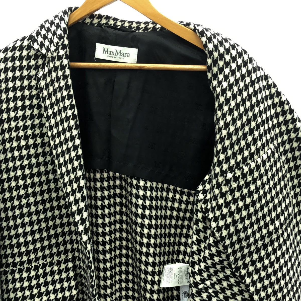 Max Mara / 맥스 마라 | 울 치조 격자 테일러드 재킷 | 38 | 여성