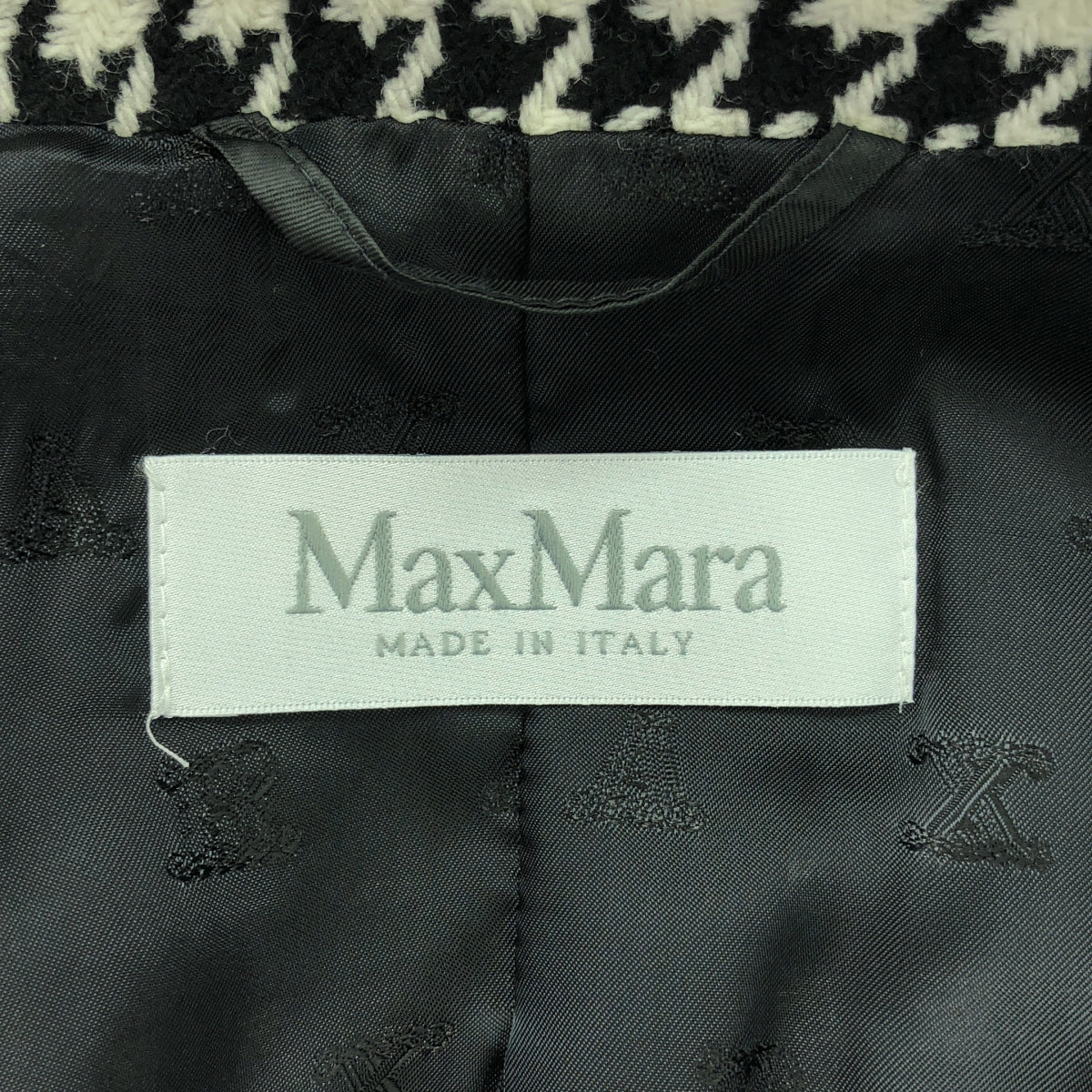 Max Mara / 맥스 마라 | 울 치조 격자 테일러드 재킷 | 38 | 여성