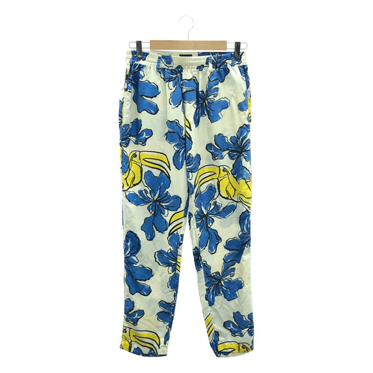 Spick and Span / スピックアンドスパン | 2022SS | 【 BANANA TIME / バナナタイム 】 TAPERED 2 PANT / シルク ドローストリング パンツ | XS | ホワイト/ブルー/イエロー | レディース