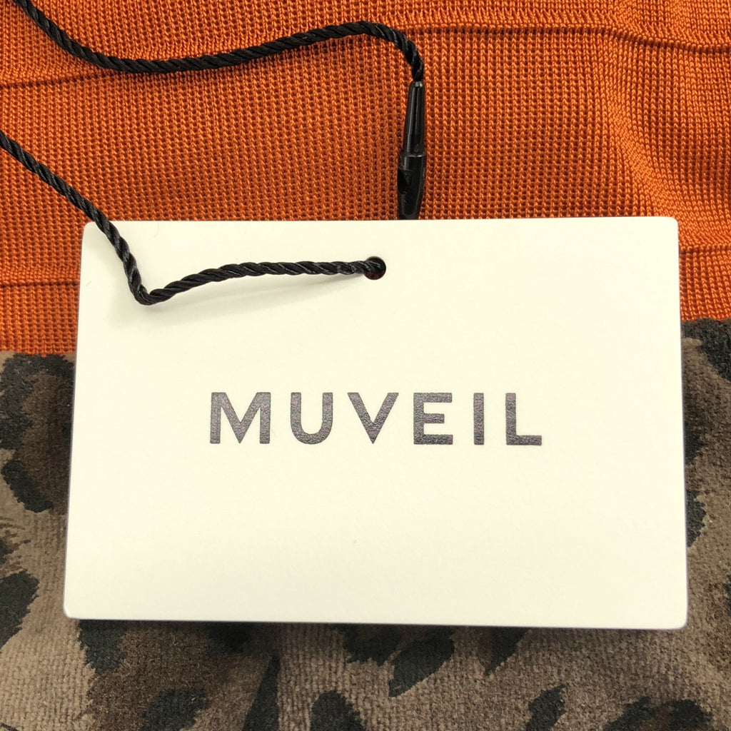 MUVEIL / 뮤베일 | 벨벳 레오파드 총 무늬 리본 레이스 스커트 / 메쉬 총 안감 | 38 |