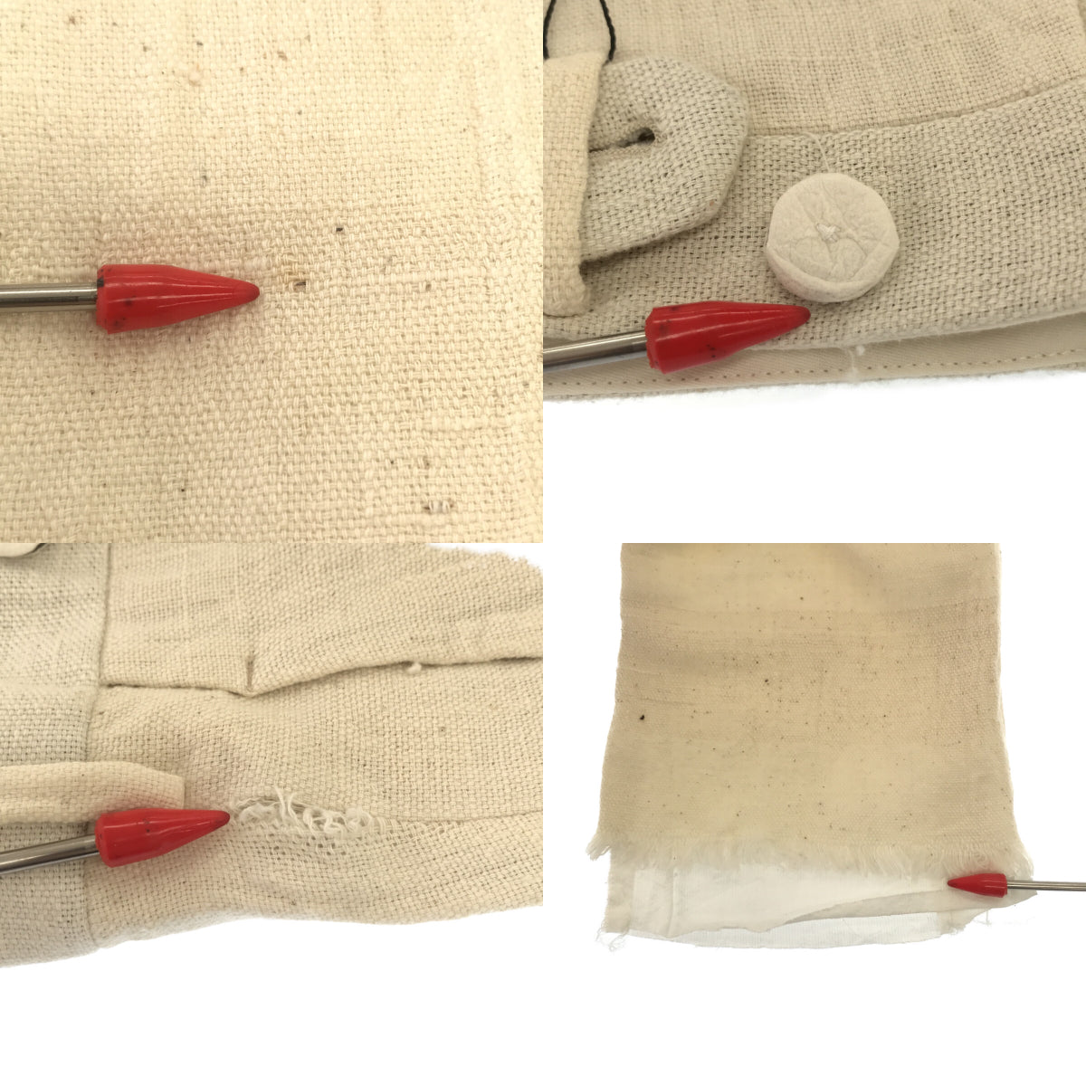 ANSNAM / アンスナム | インドカーディ コットン カッティング パンツ | 1 | 生成り | メンズ