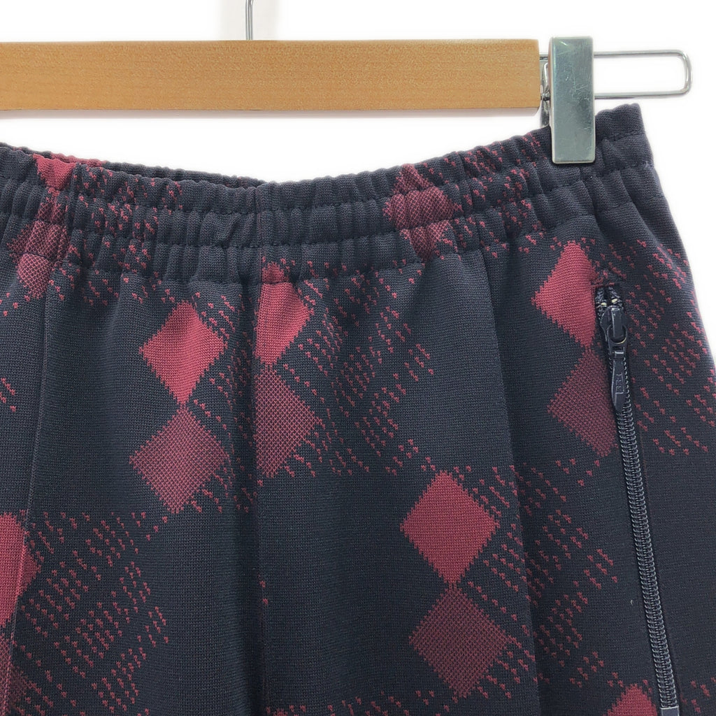 Needles / ニードルス | 2022AW | TRACK PANT POLY JQ ジャガード トラックパンツ | 2 | ネイビー / バーガンディー | レディース