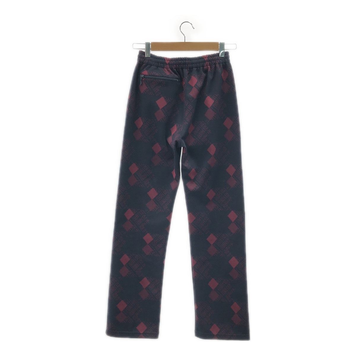 Needles / ニードルス | 2022AW | TRACK PANT POLY JQ ジャガード トラックパンツ | 2 | ネイビー / バーガンディー | レディース
