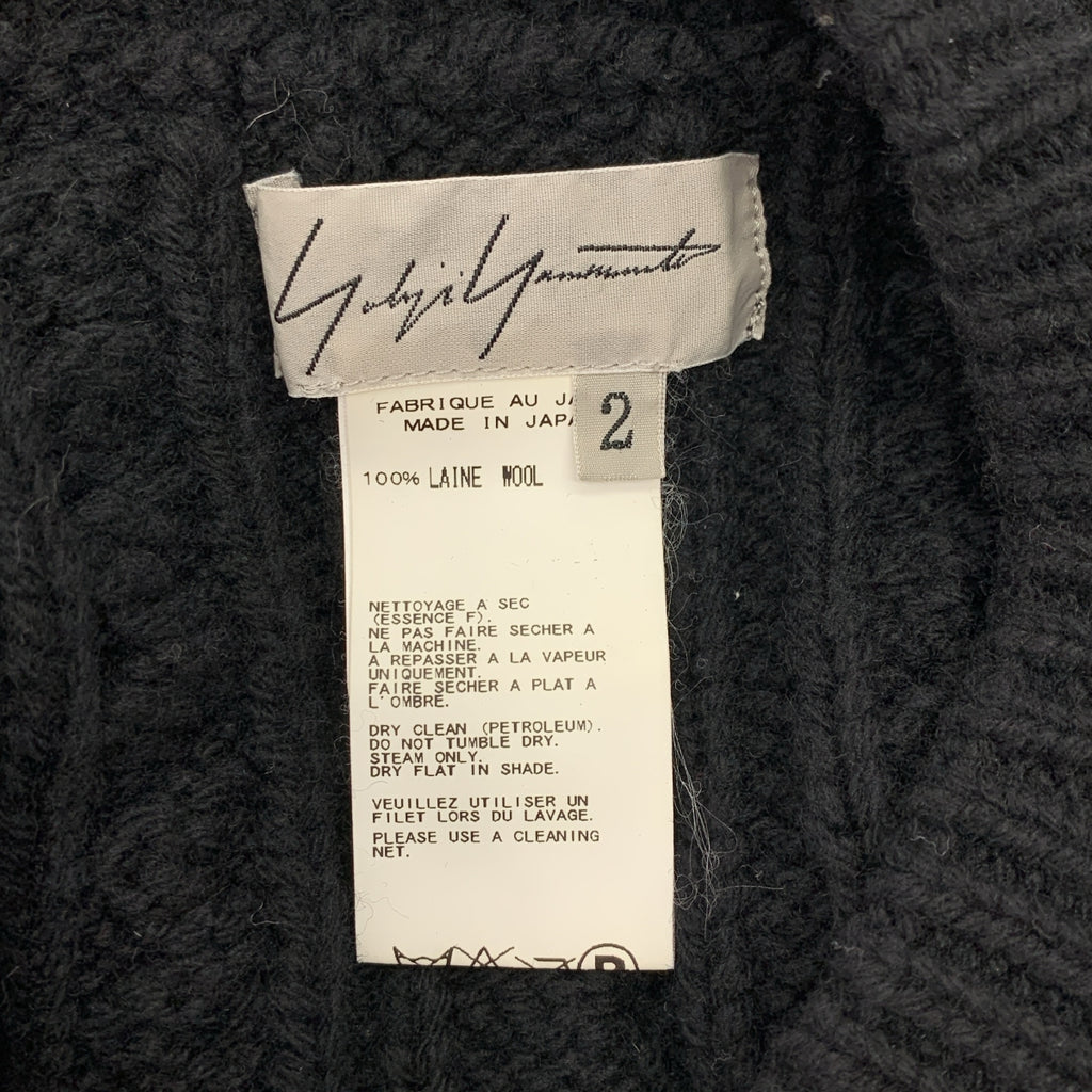 Yohji Yamamoto FEMME | 羊毛圓領開襟衫 | 2 碼 | 女款