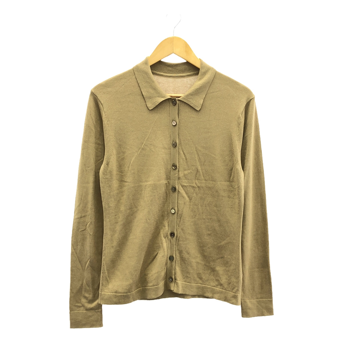 Plage / プラージュ | 2023SS | コットンシルク ポロカーディガン | ブラウン | レディース