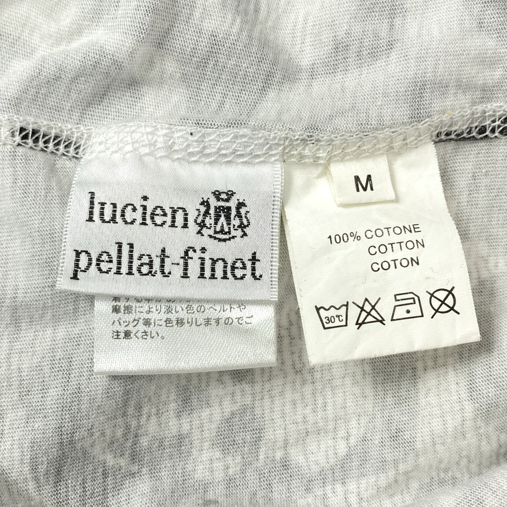 lucien pellat-finet / 루시안 페라피네 | 코튼 스컬 총 무늬 티셔츠 | M | 여성