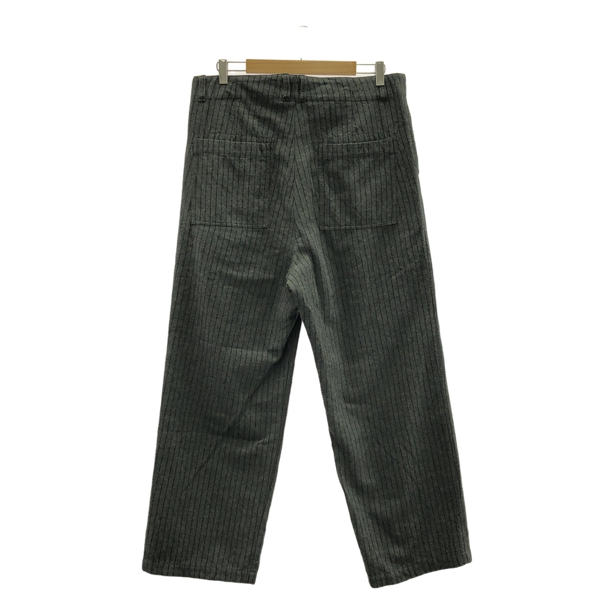 甜點 | 2022春夏 |羊毛棉條紋工作褲 | 4 |灰色 |男士