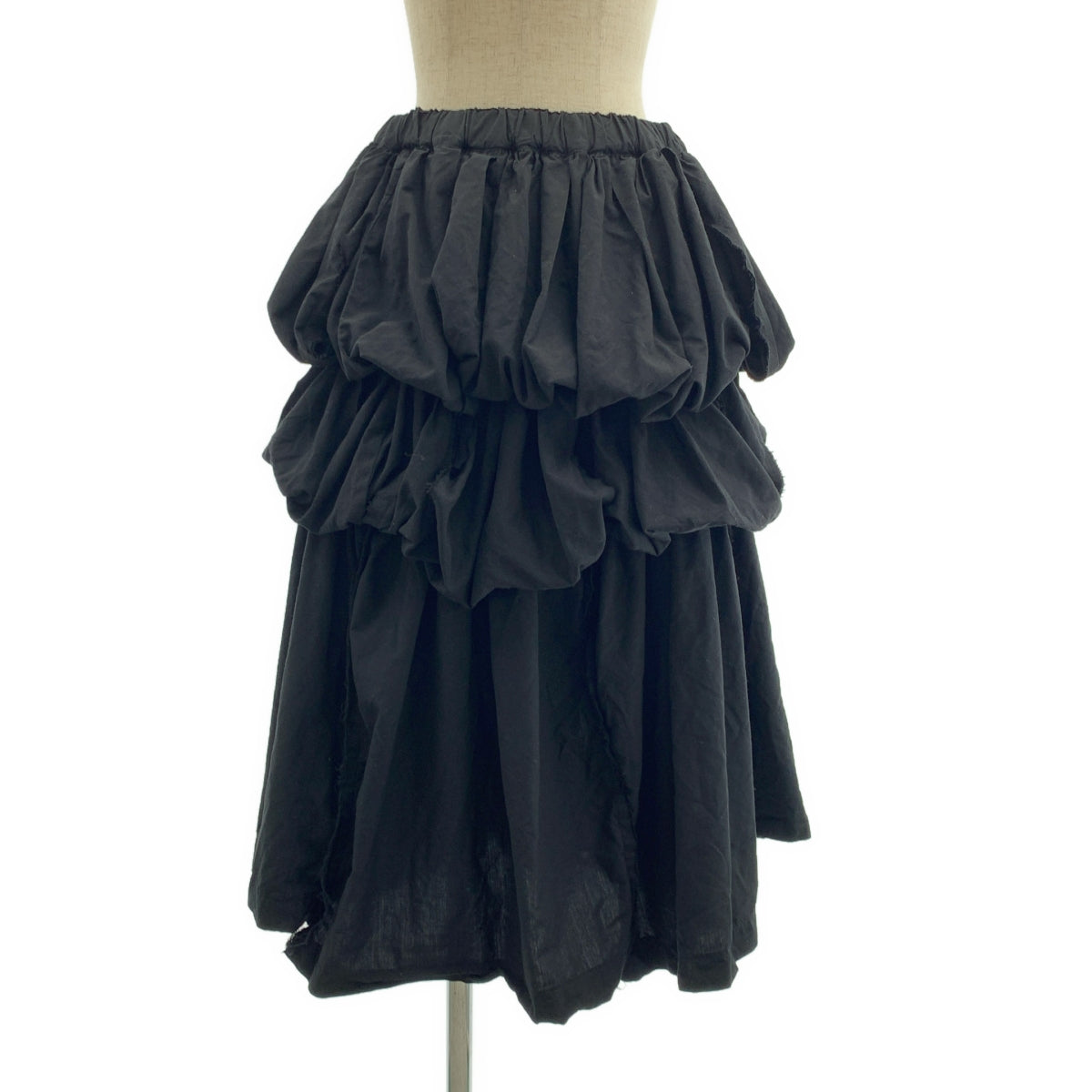 COMME des GARCONS / 콤데 갤슨 | 2020SS | 폴리 에스테르 제품 가공 입체 변형 인사이드 아웃 드로 스트링 볼륨 스커트 | S | 여성
