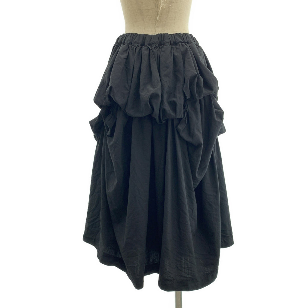 COMME des GARCONS / 콤데 갤슨 | 2020SS | 폴리 에스테르 제품 가공 입체 변형 인사이드 아웃 드로 스트링 볼륨 스커트 | S | 여성