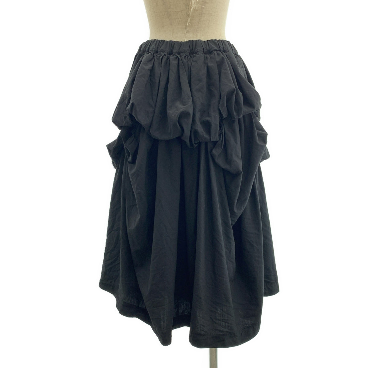 COMME des GARCONS / 콤데 갤슨 | 2020SS | 폴리 에스테르 제품 가공 입체 변형 인사이드 아웃 드로 스트링 볼륨 스커트 | S | 여성