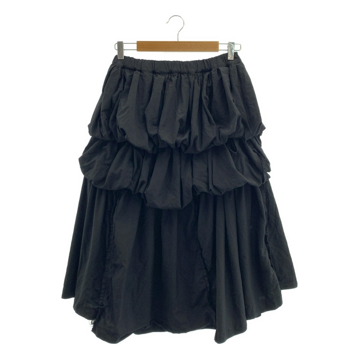 COMME des GARCONS / 콤데 갤슨 | 2020SS | 폴리 에스테르 제품 가공 입체 변형 인사이드 아웃 드로 스트링 볼륨 스커트 | S | 여성