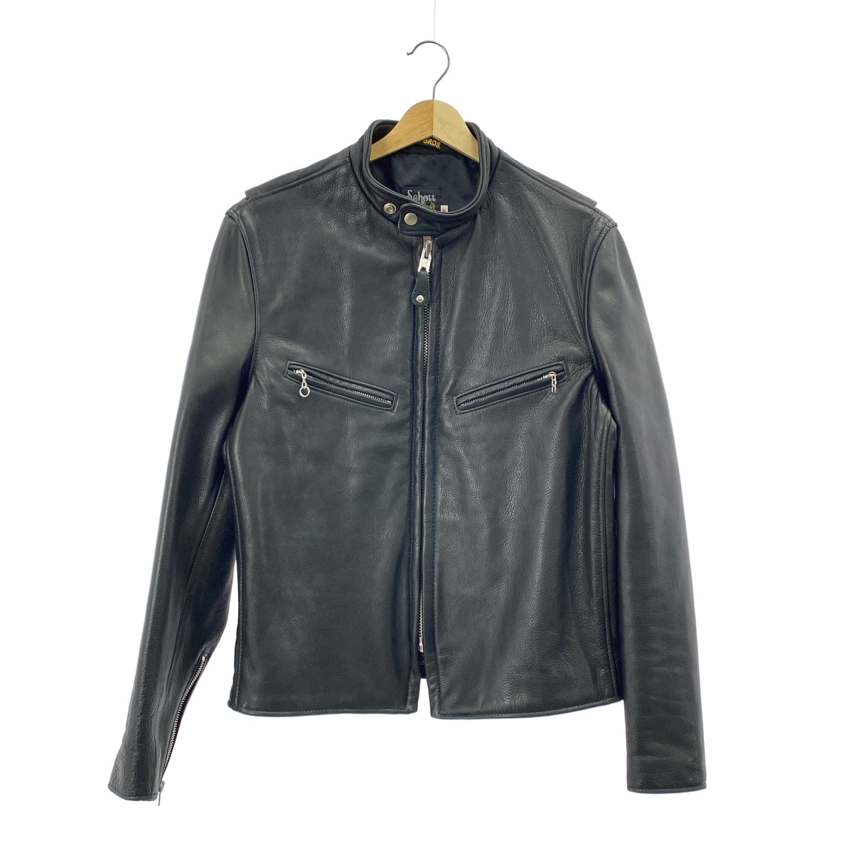 SCHOTT | 編號 7578 541XX CAFE RACER NEW NAKED JKT / 牛皮單排扣騎士夾克 / 全襯裡 | 尺寸 38 | 男款