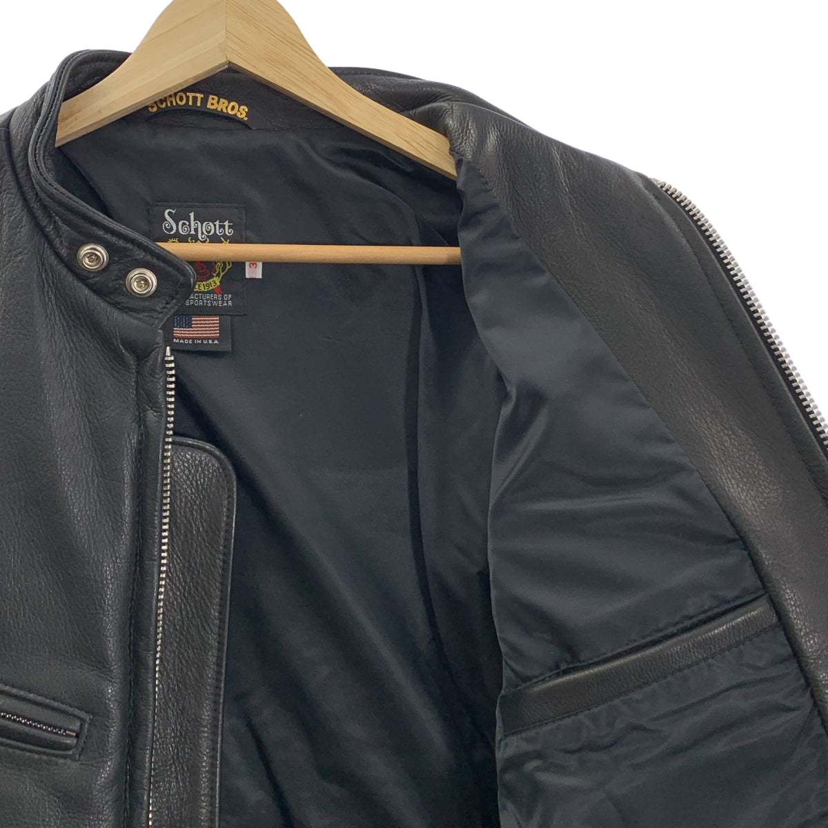 SCHOTT / 샷 | No.7578 541XX CAFE RACER NEW NAKED JKT / 소가죽 카우레자 싱글 라이더스 재킷 / 총 안감 | 38 | 맨즈