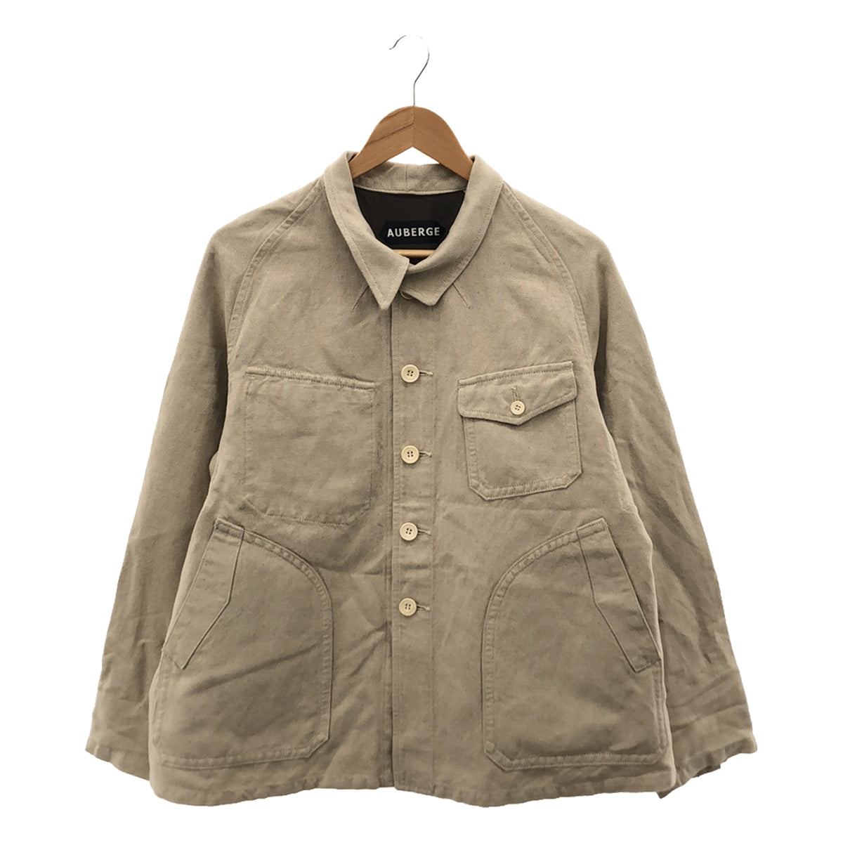 [狀況良好] AUBERGE | 2022春夏 | BOULOGNE 棉麻狩獵外套 | 40 | 米色 |男士