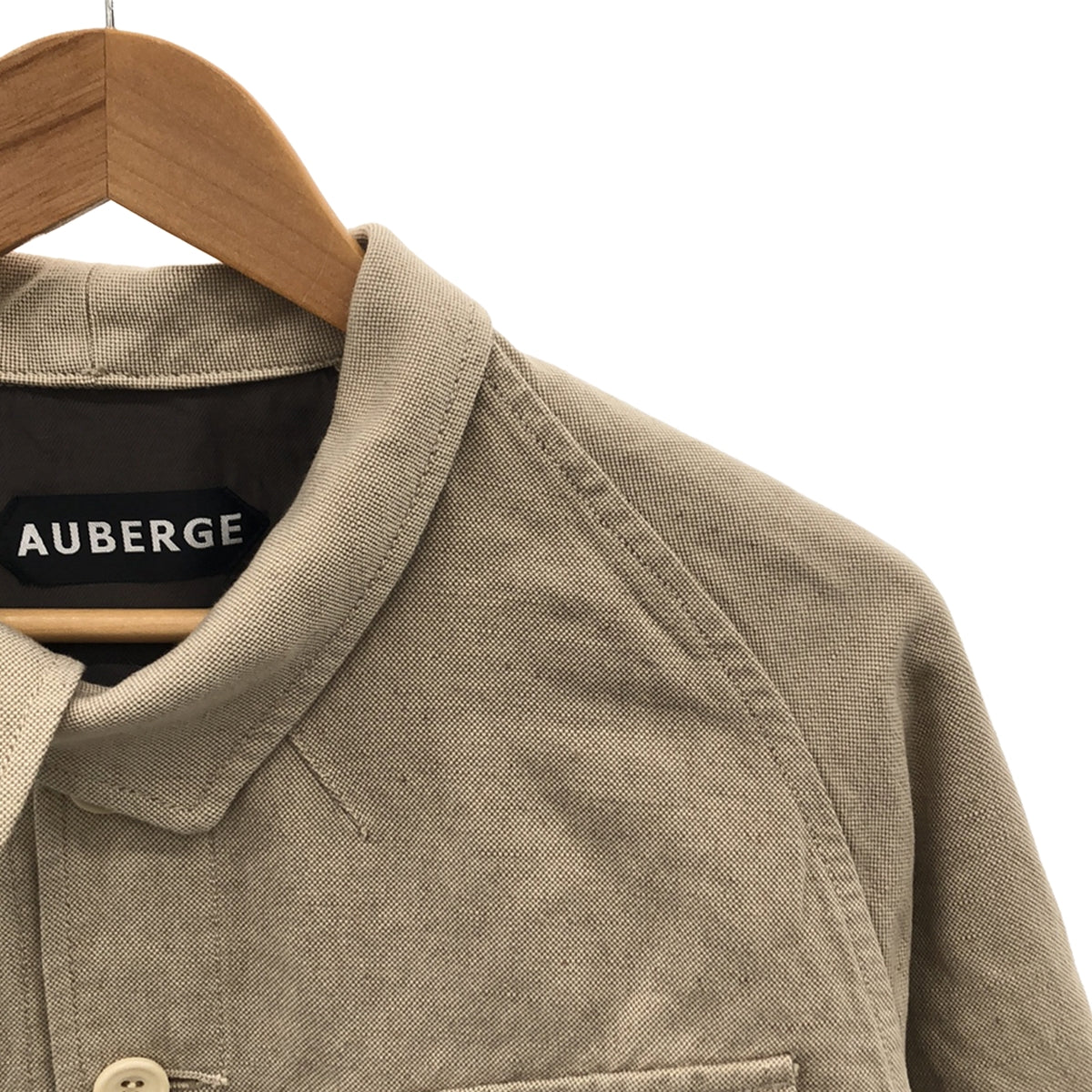 [狀況良好] AUBERGE | 2022春夏 | BOULOGNE 棉麻狩獵外套 | 40 | 米色 |男士