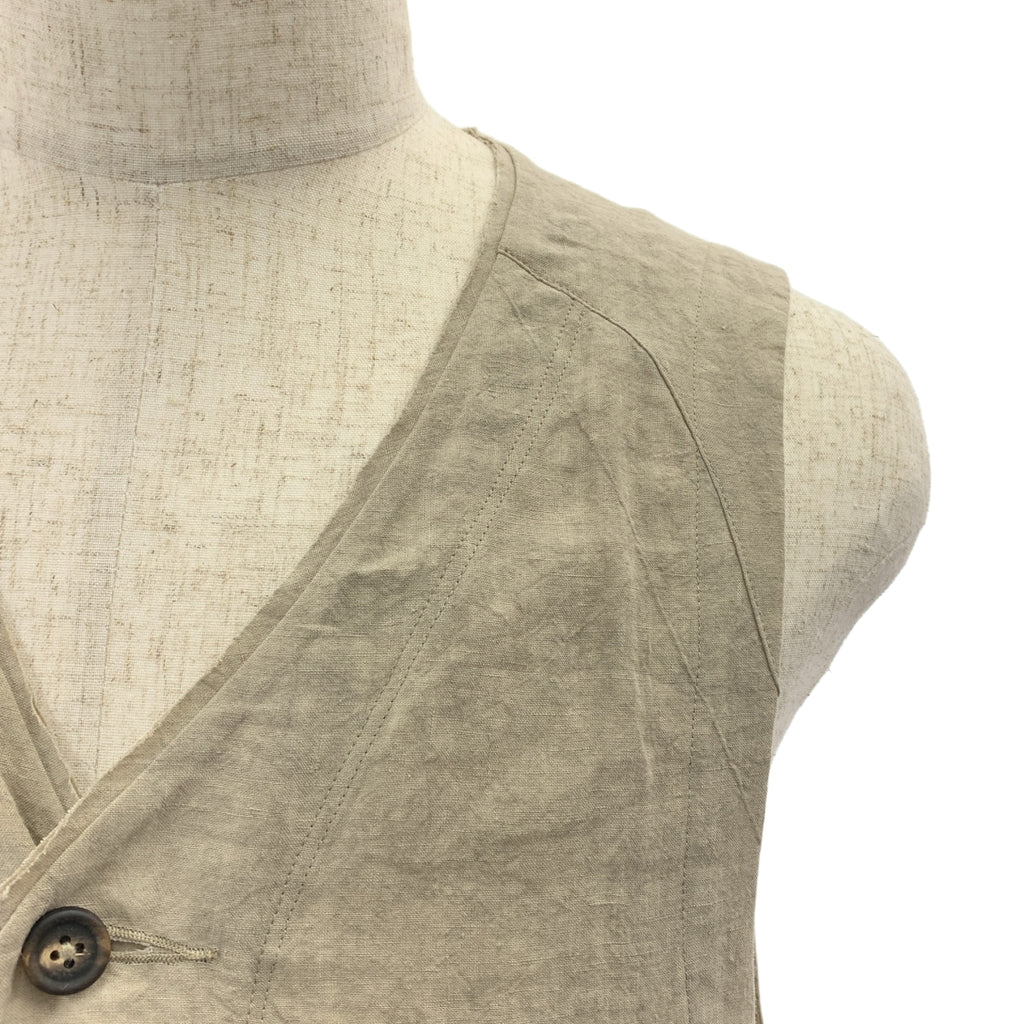 ziggy chen / ジギーチェン | 2025SS | Collarless Waistcoat / オーバーシルエット ジレ ベスト | 44 | メンズ