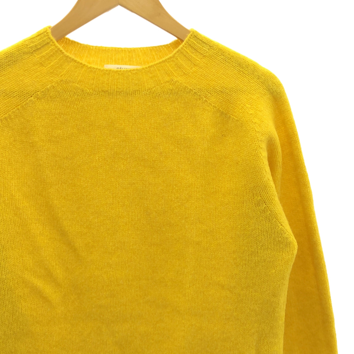 CELINE | Phoebe crew neck wool knit | S | Yellow | Women's