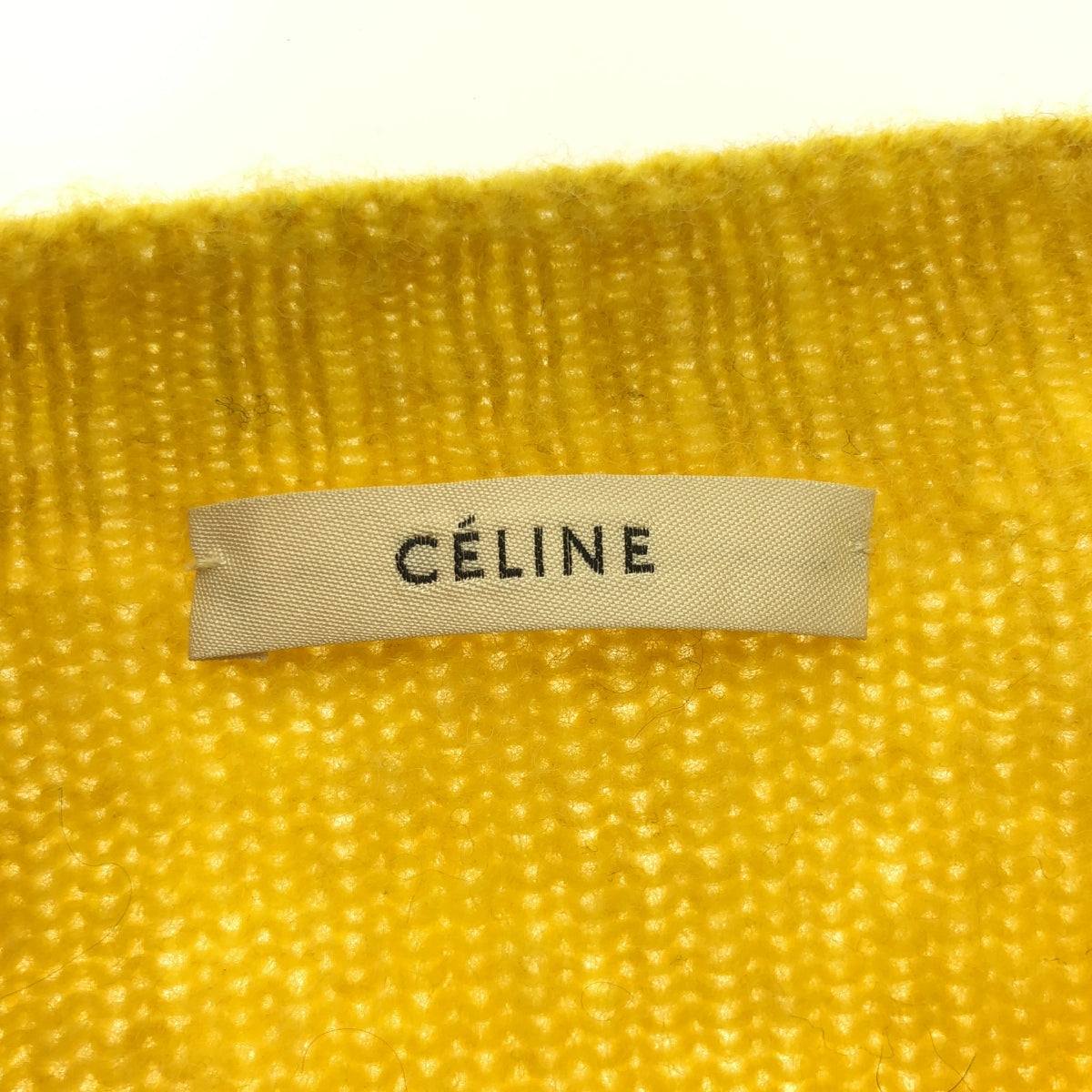 CELINE / セリーヌ | フィービー期 クルーネック ウール ニット | S | イエロー | レディース