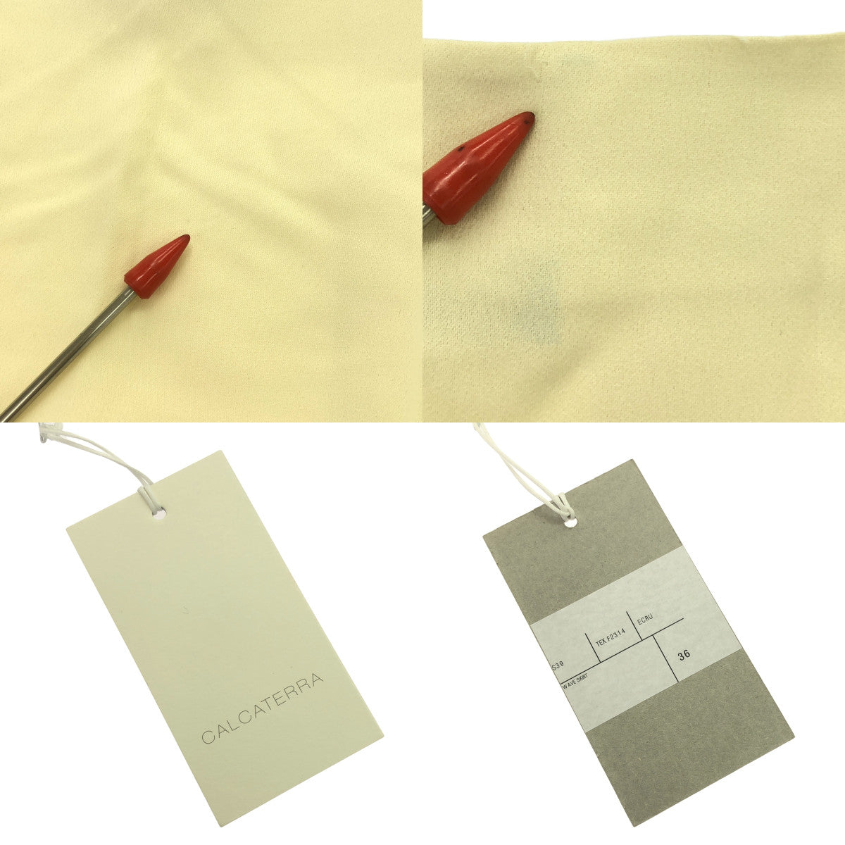 【美品】  CALCATERRA / カルカテッラ | サイドジップ アシンメトリー スカート | 36 | エクリュ | レディース