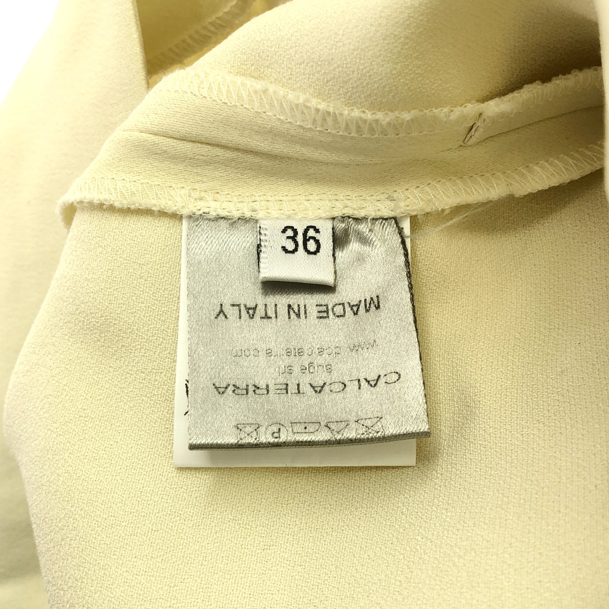 【美品】  CALCATERRA / カルカテッラ | サイドジップ アシンメトリー スカート | 36 | エクリュ | レディース
